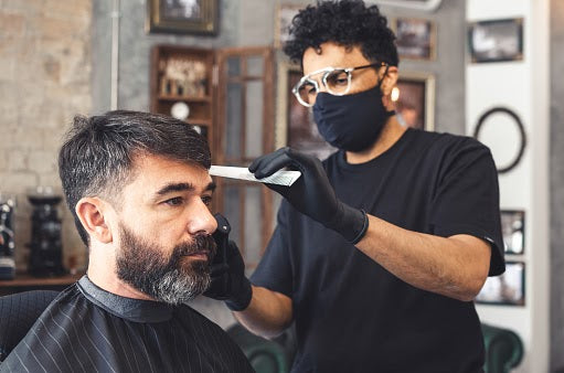 Illustrative example of barber gloves from Google Search