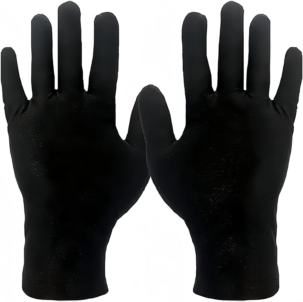 Illustrative example of black cotton gloves from Google Search