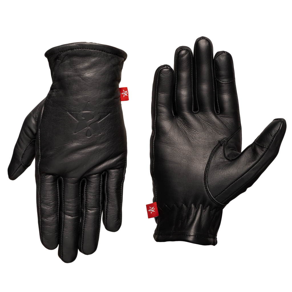Illustrative example of black leather gloves from Google Search
