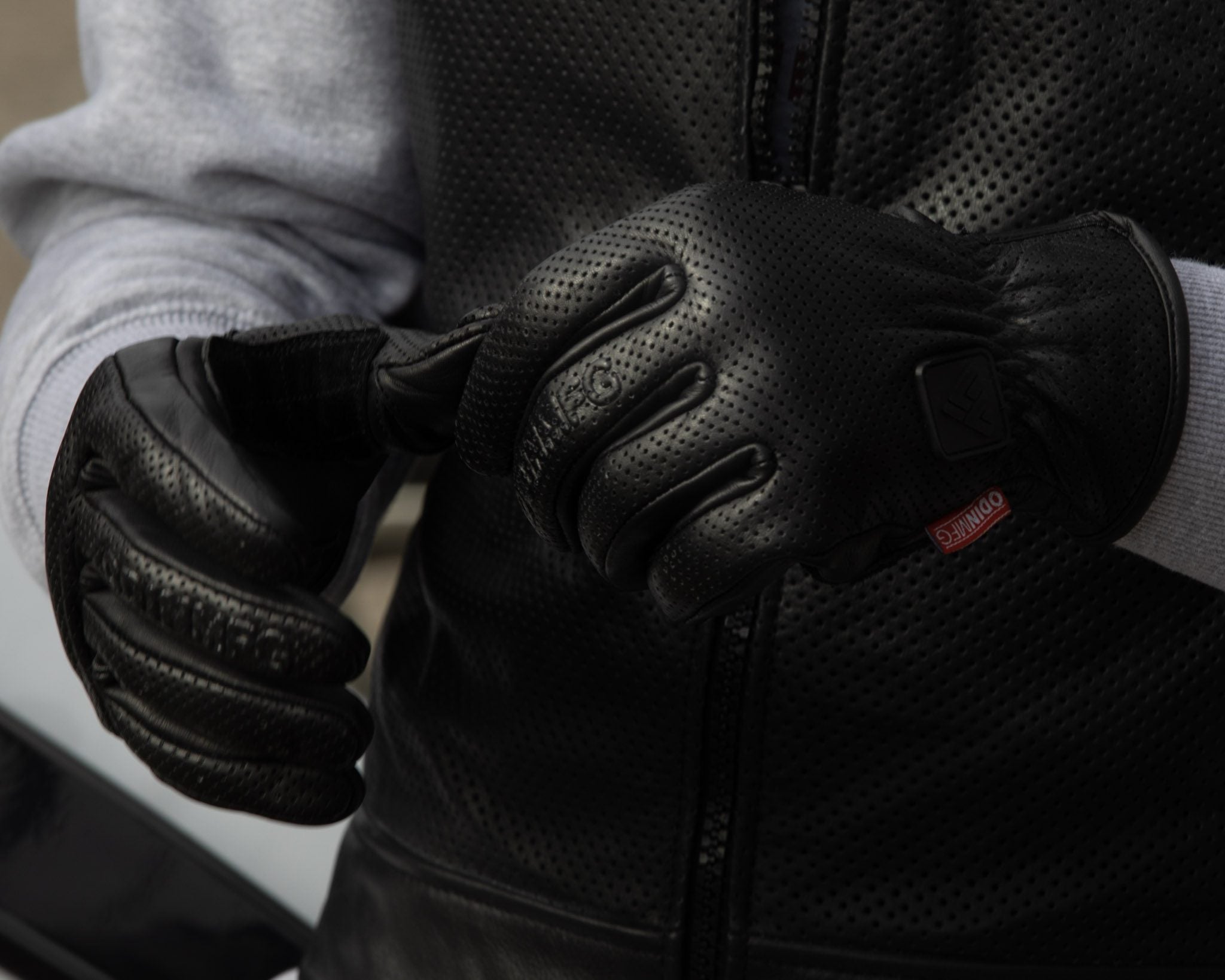 Illustrative example of black leather gloves from Google Search