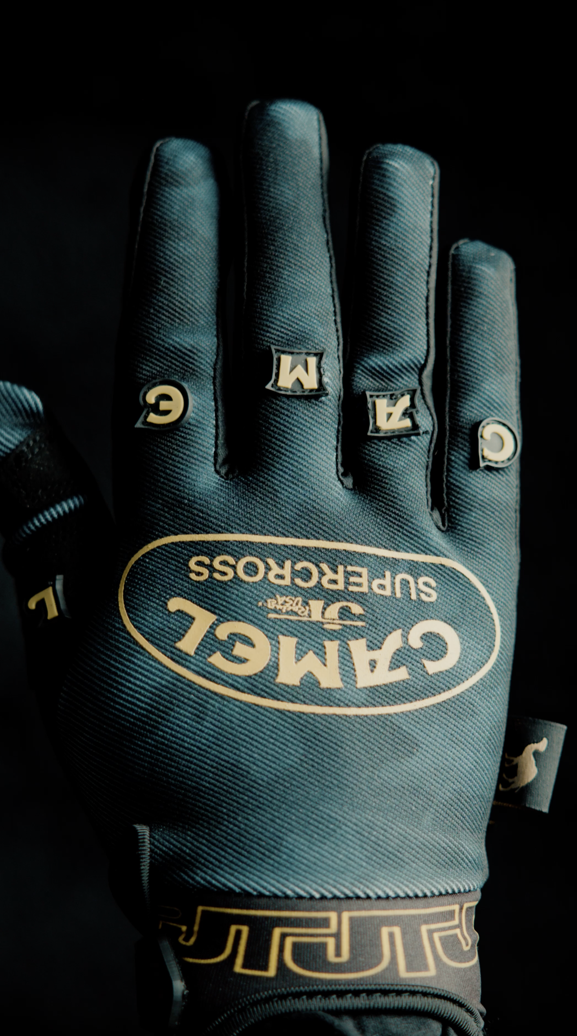 Illustrative example of camel racing gloves from Google Search