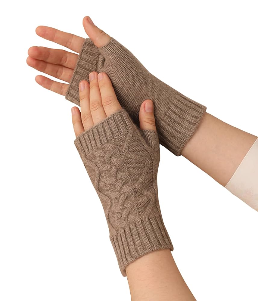 Illustrative example of cashmere fingerless gloves from Google Search