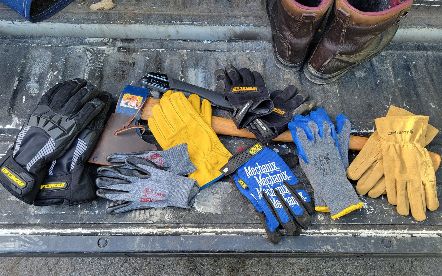 Illustrative example of construction work gloves from Google Search