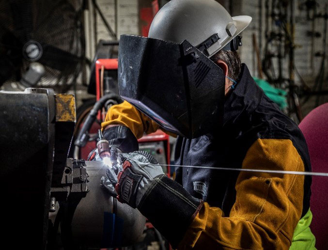 Illustrative example of cool welding gloves from Google Search