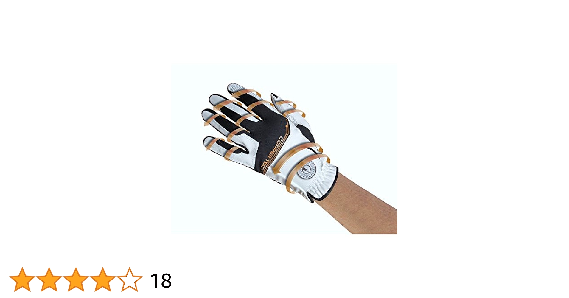 Illustrative example of copper tech golf glove from Google Search