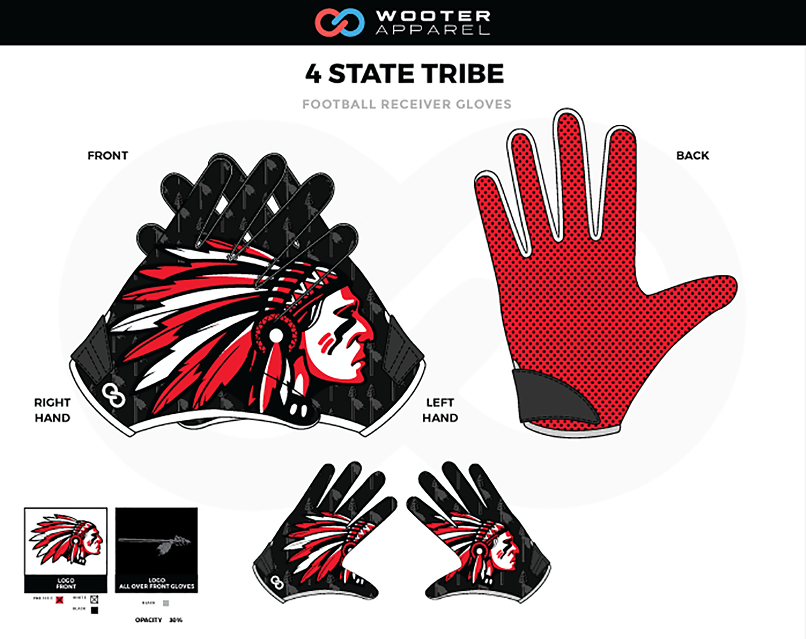 Illustrative example of custom football glove from Google Search