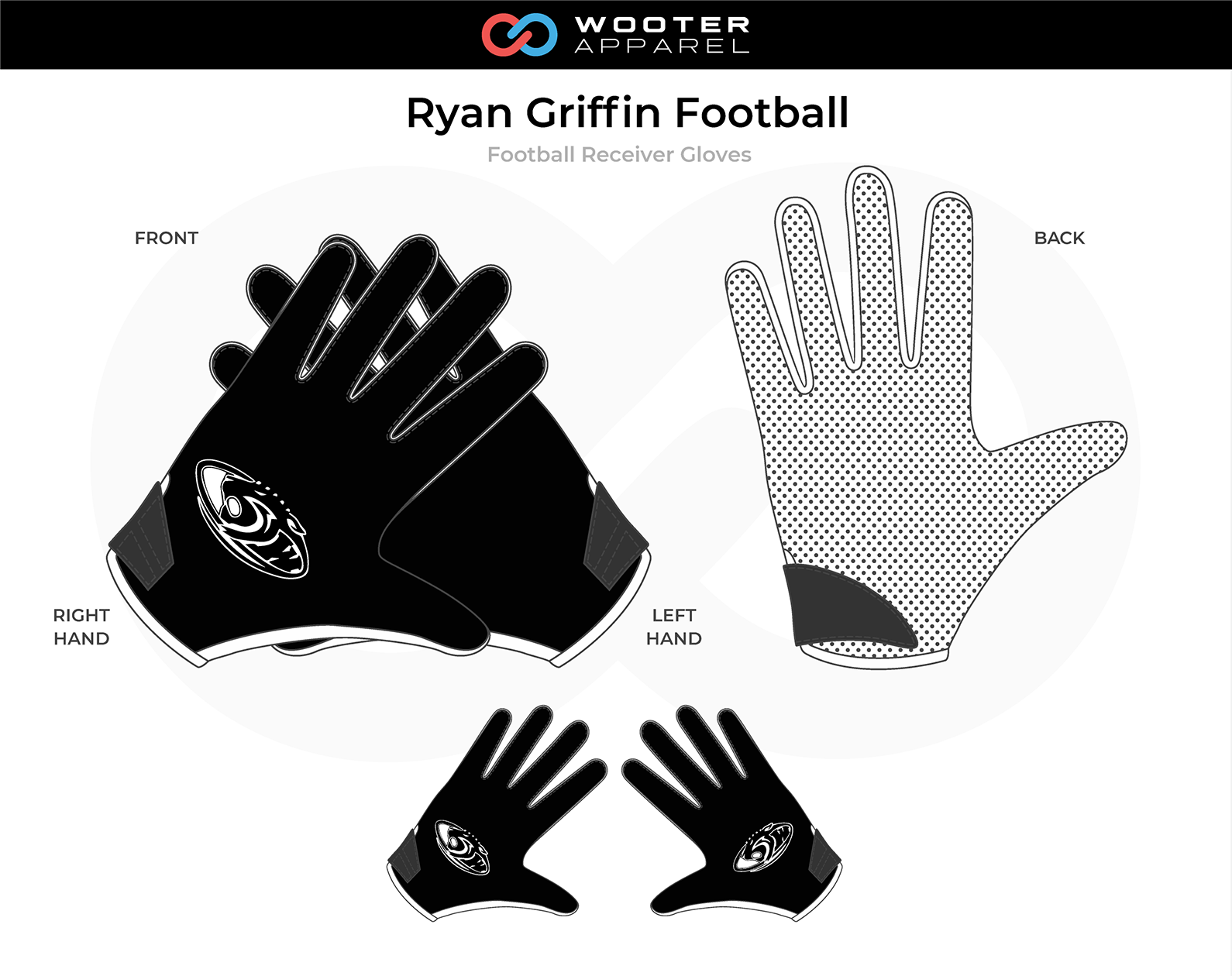 Illustrative example of custom football glove from Google Search