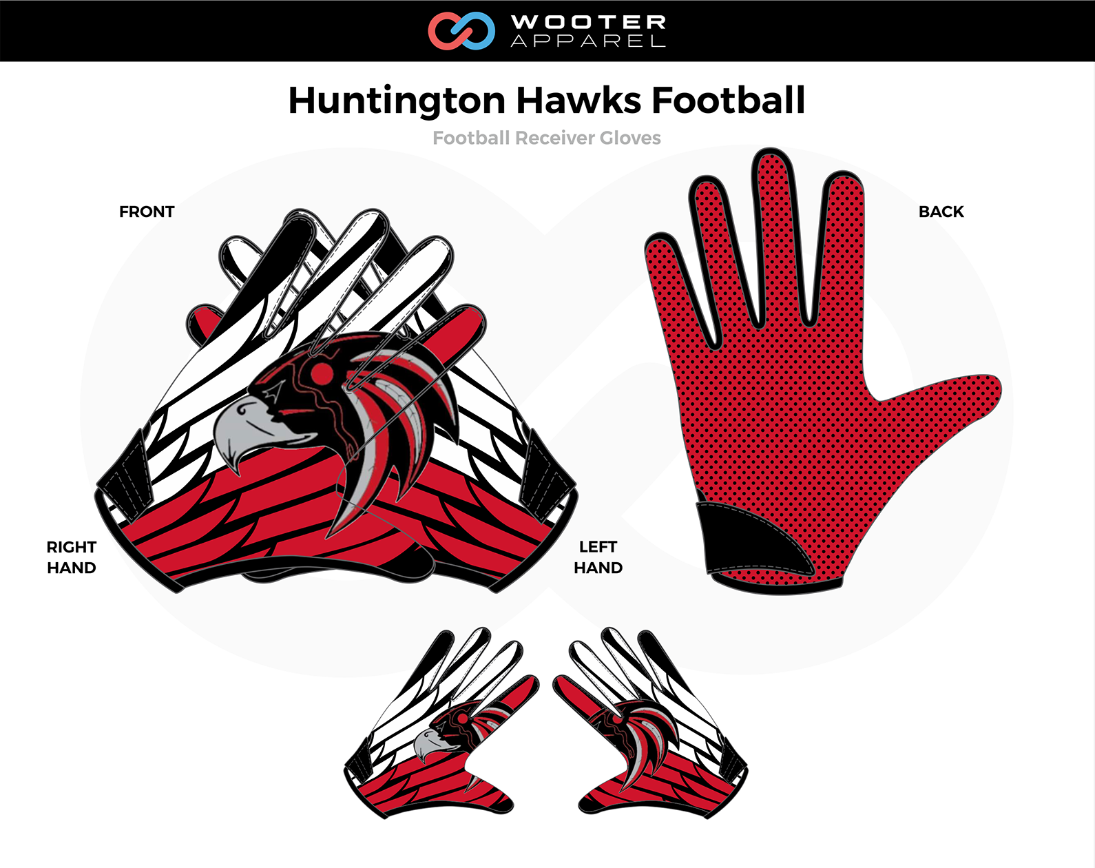 Illustrative example of customizable football gloves from Google Search