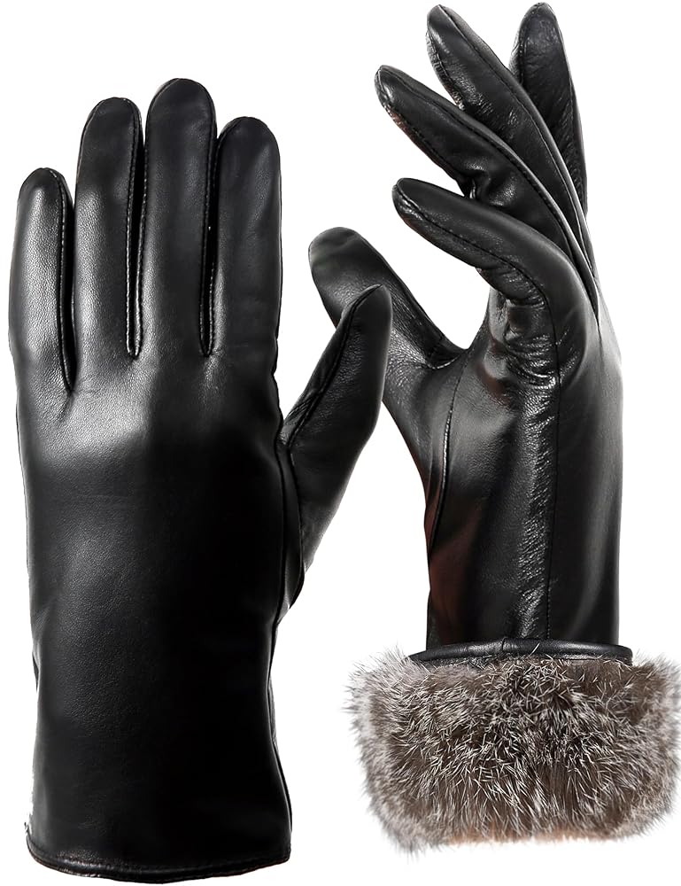 Illustrative example of fur lined leather gloves from Google Search