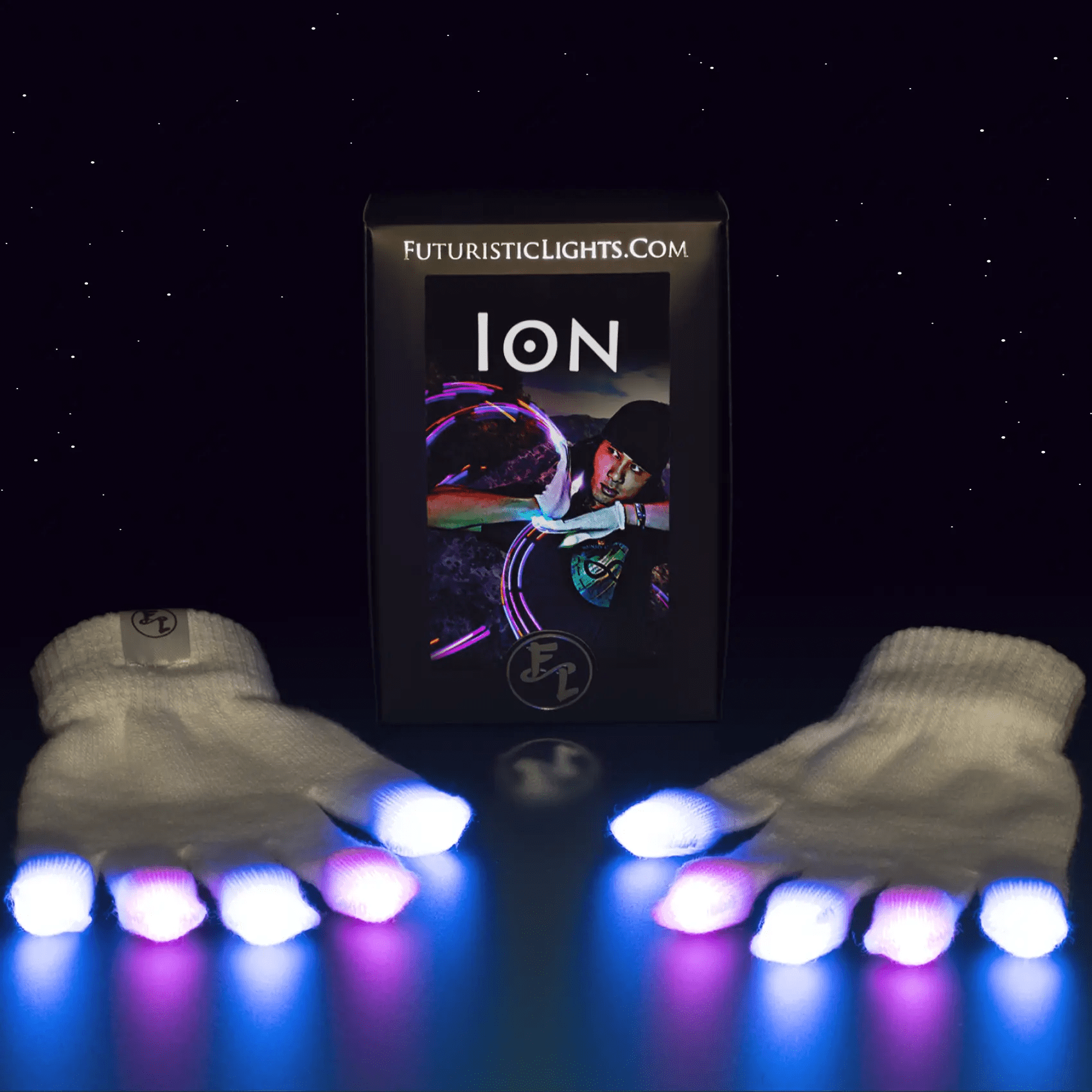 Illustrative example of gloves with led from Google Search