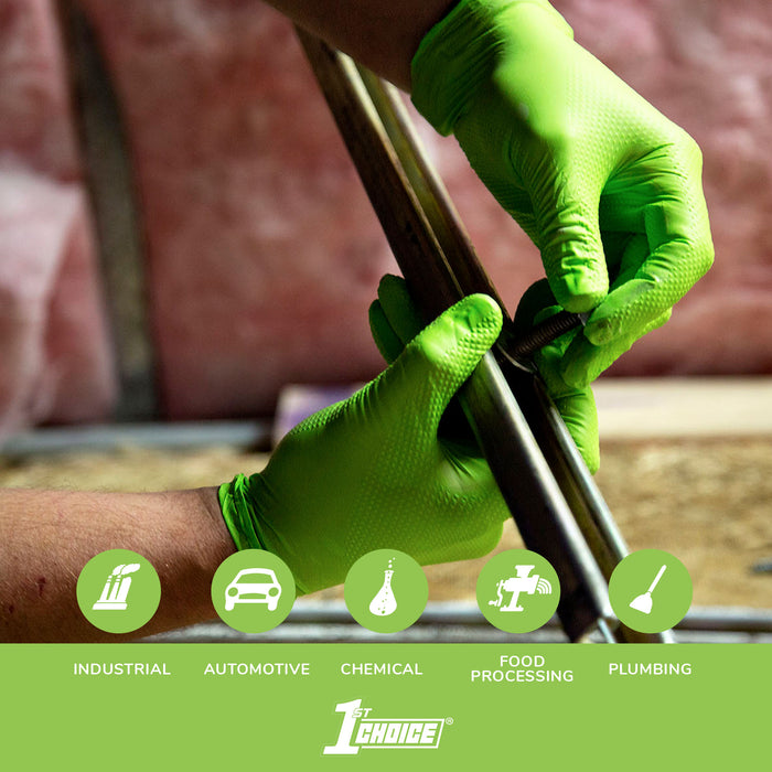 Illustrative example of green gloves from Google Search