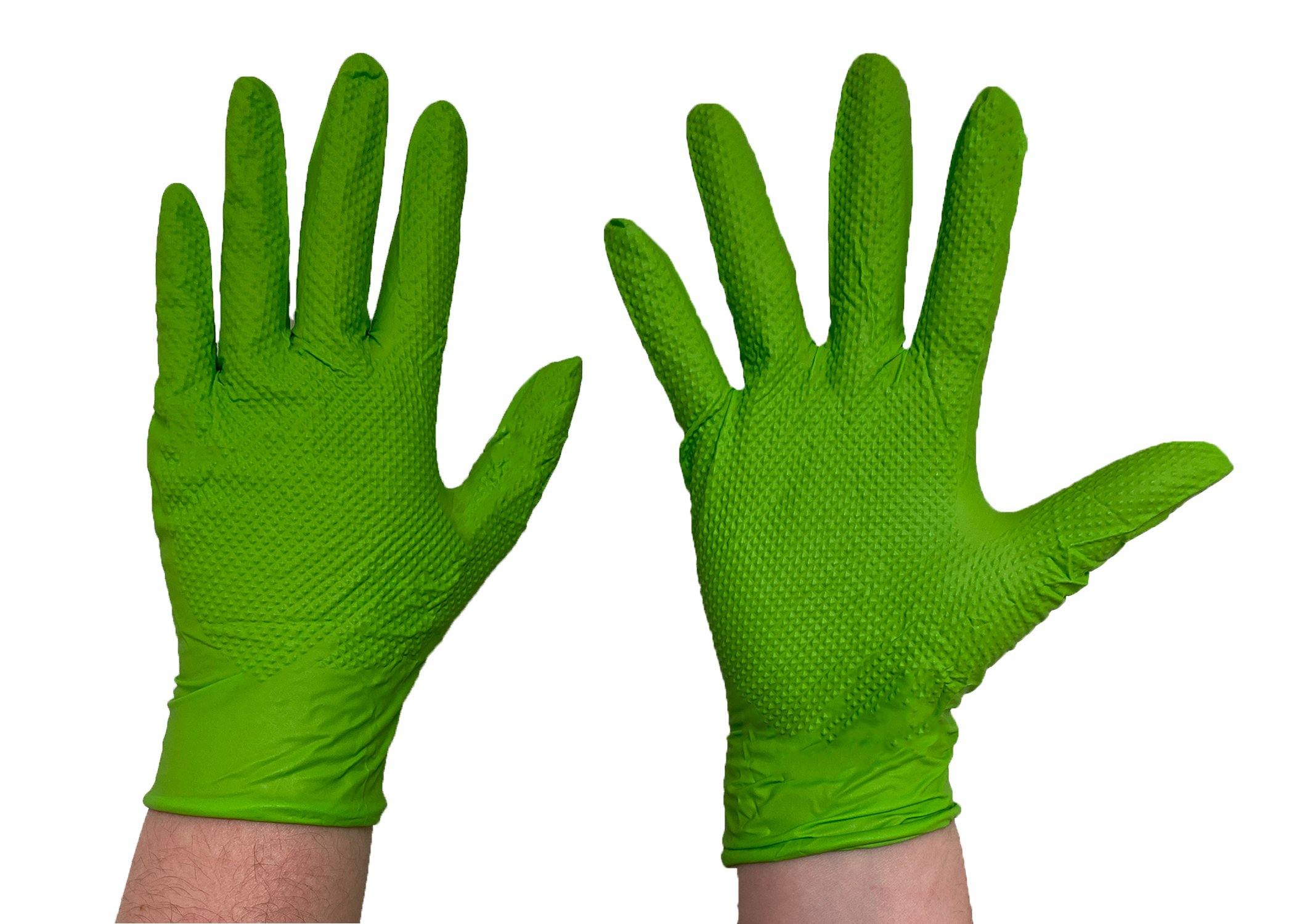 Illustrative example of green gloves from Google Search