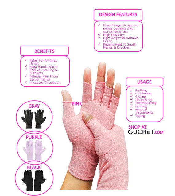 Illustrative example of knitters gloves from Google Search