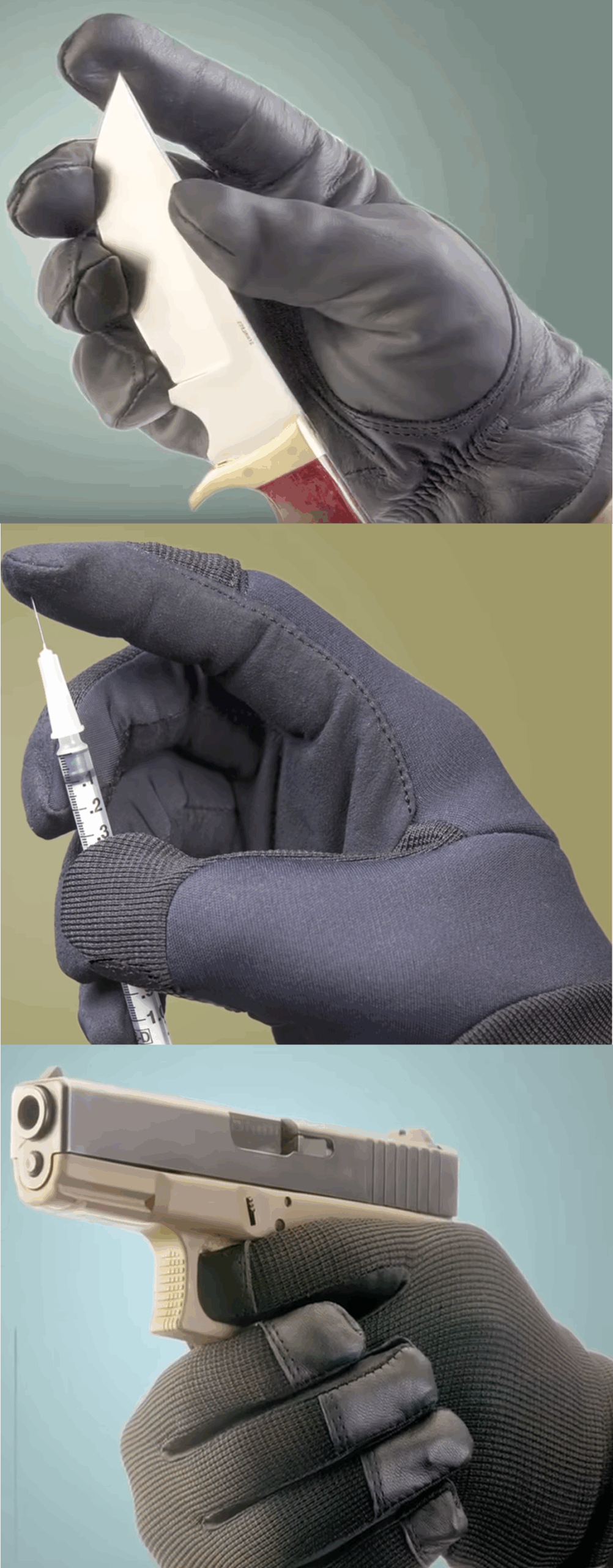 Illustrative example of needle proof gloves from Google Search