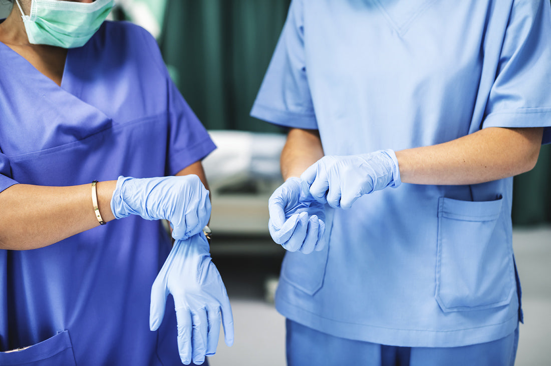 Illustrative example of nurse gloves from Google Search