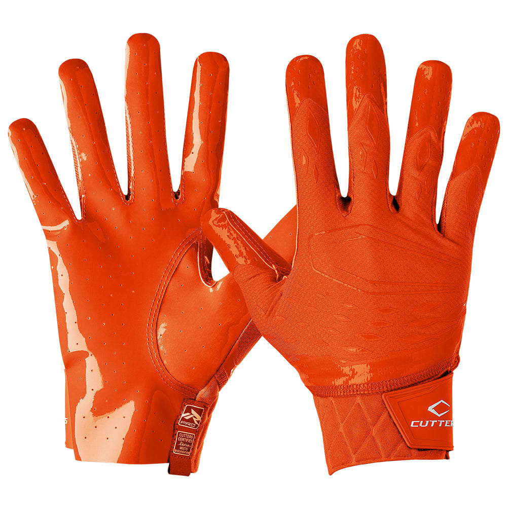 Illustrative example of orange football gloves from Google Search