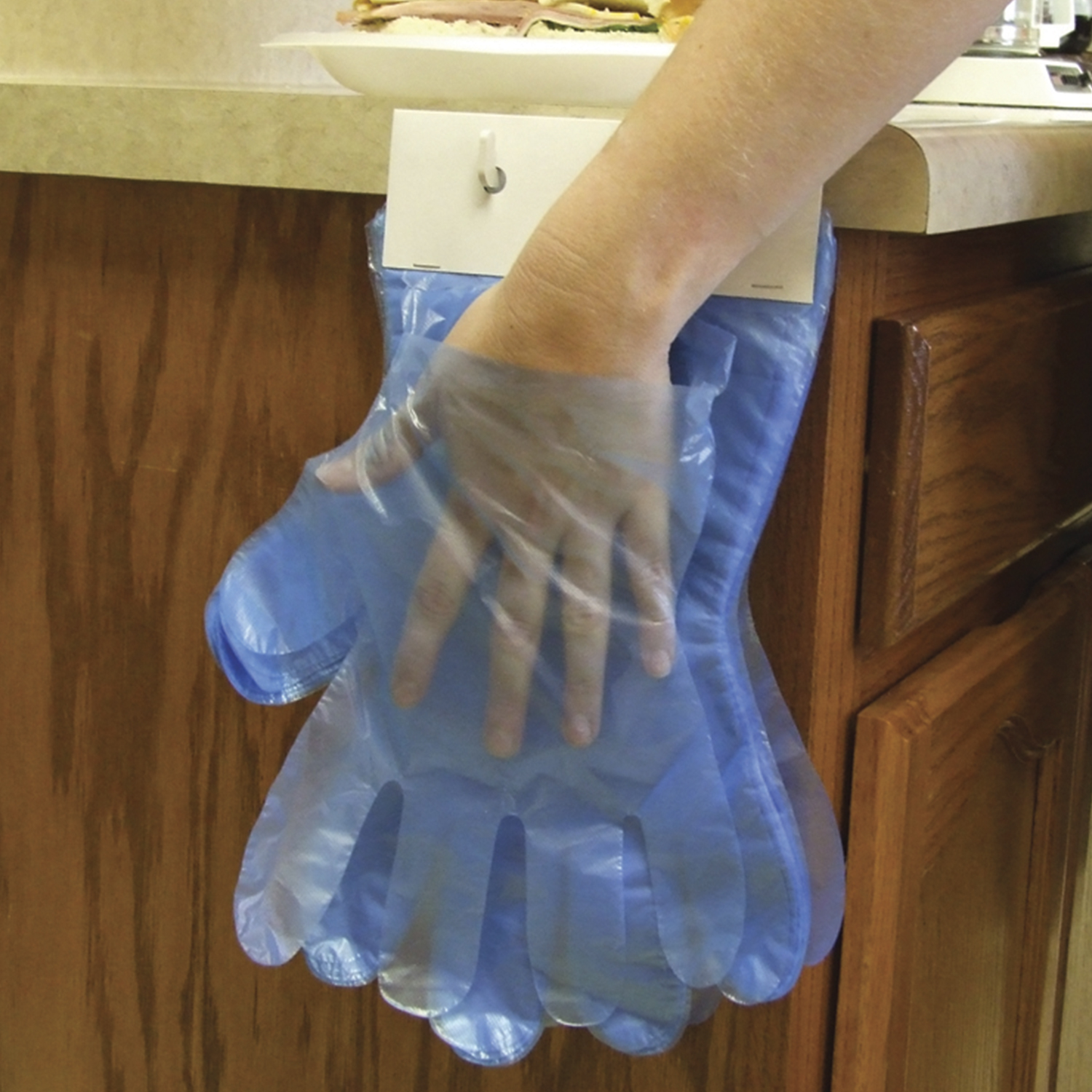 Illustrative example of poly gloves from Google Search