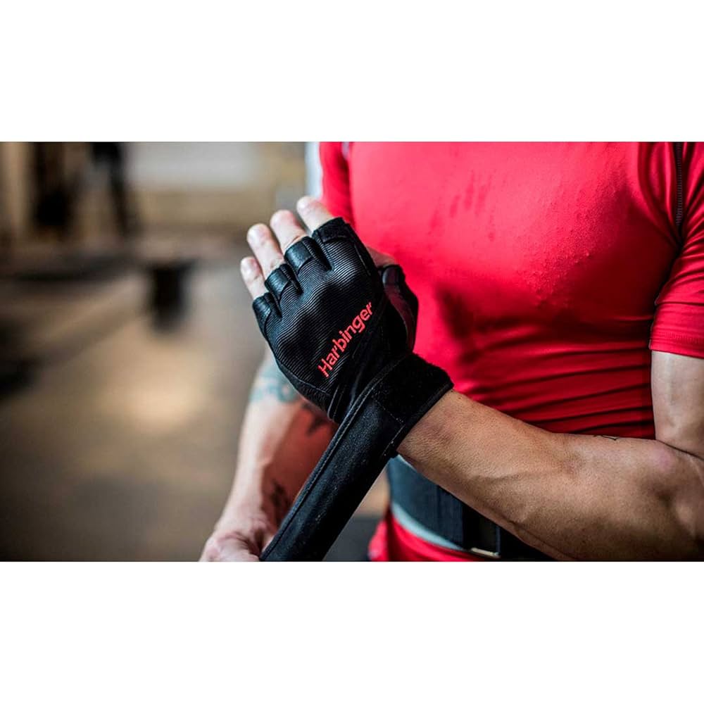 Illustrative example of pro wristwrap weightlifting gloves from Google Search