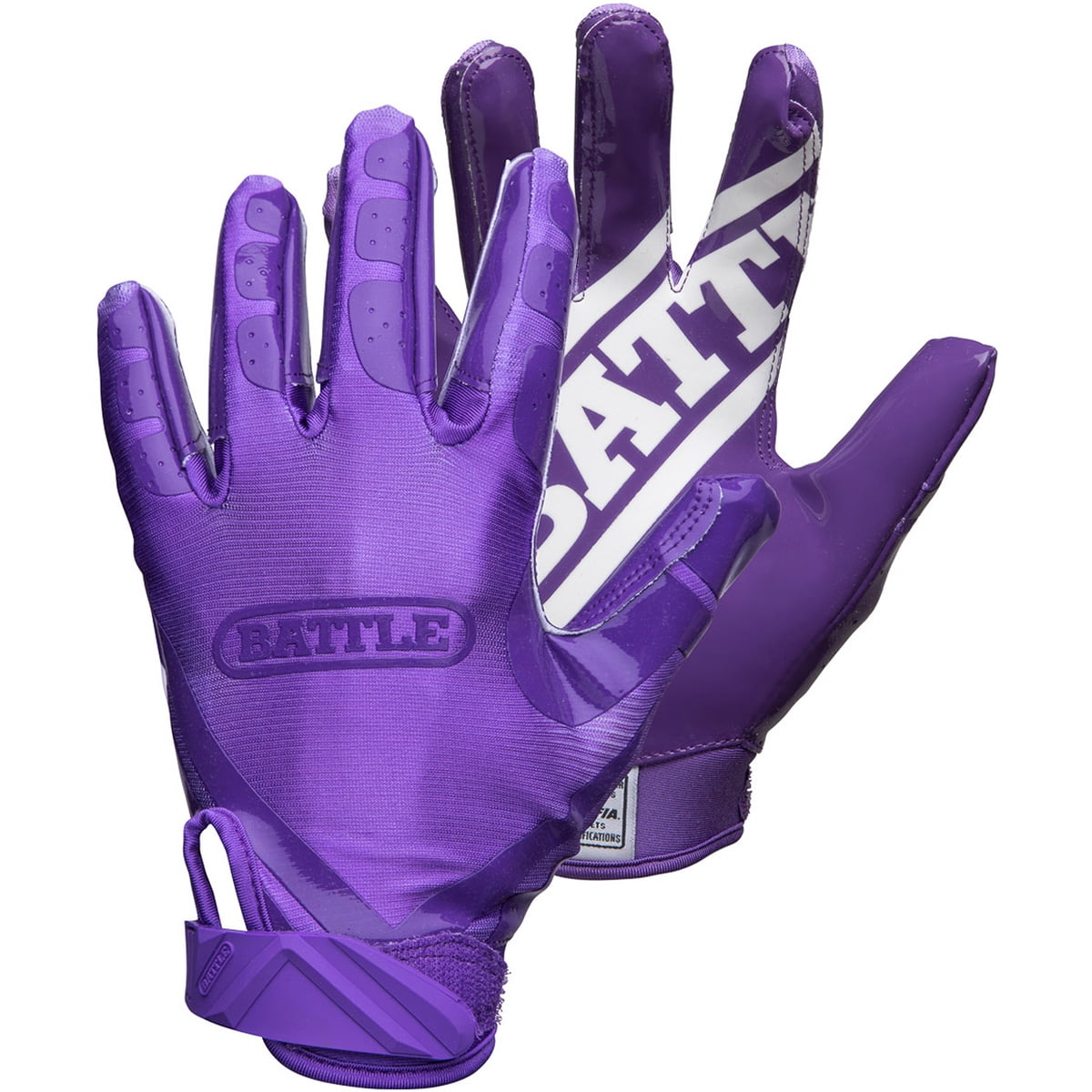 Illustrative example of purple football gloves from Google Search