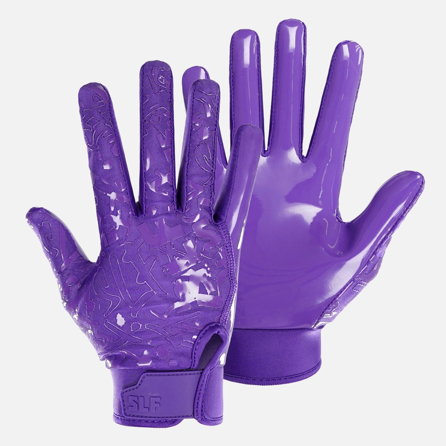 Illustrative example of purple football gloves from Google Search