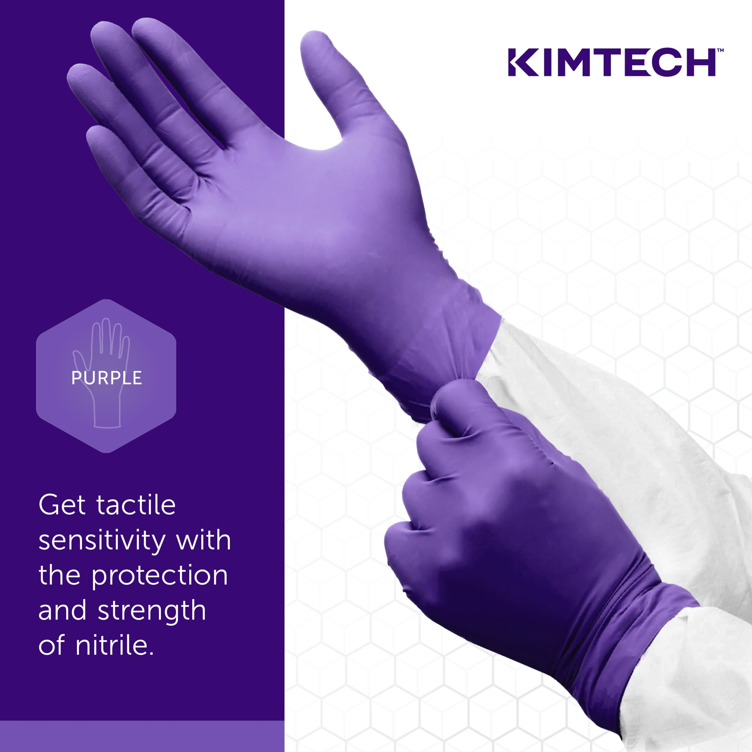 Illustrative example of purple nitrile gloves from Google Search