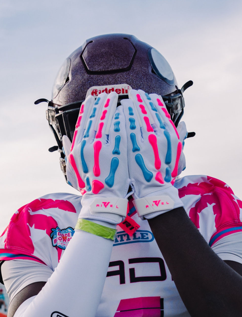 Illustrative example of rivel football gloves from Google Search