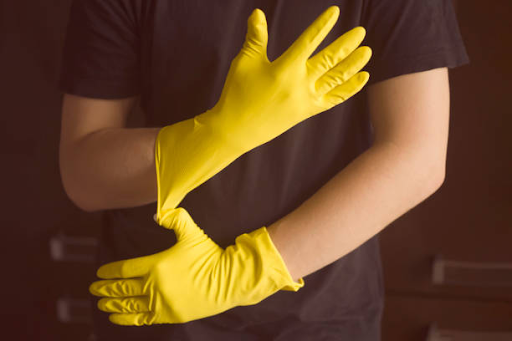 Illustrative example of rubberized gloves from Google Search