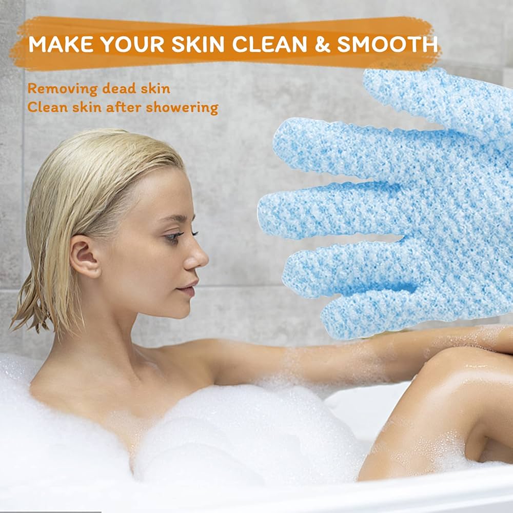 Illustrative example of showering gloves from Google Search