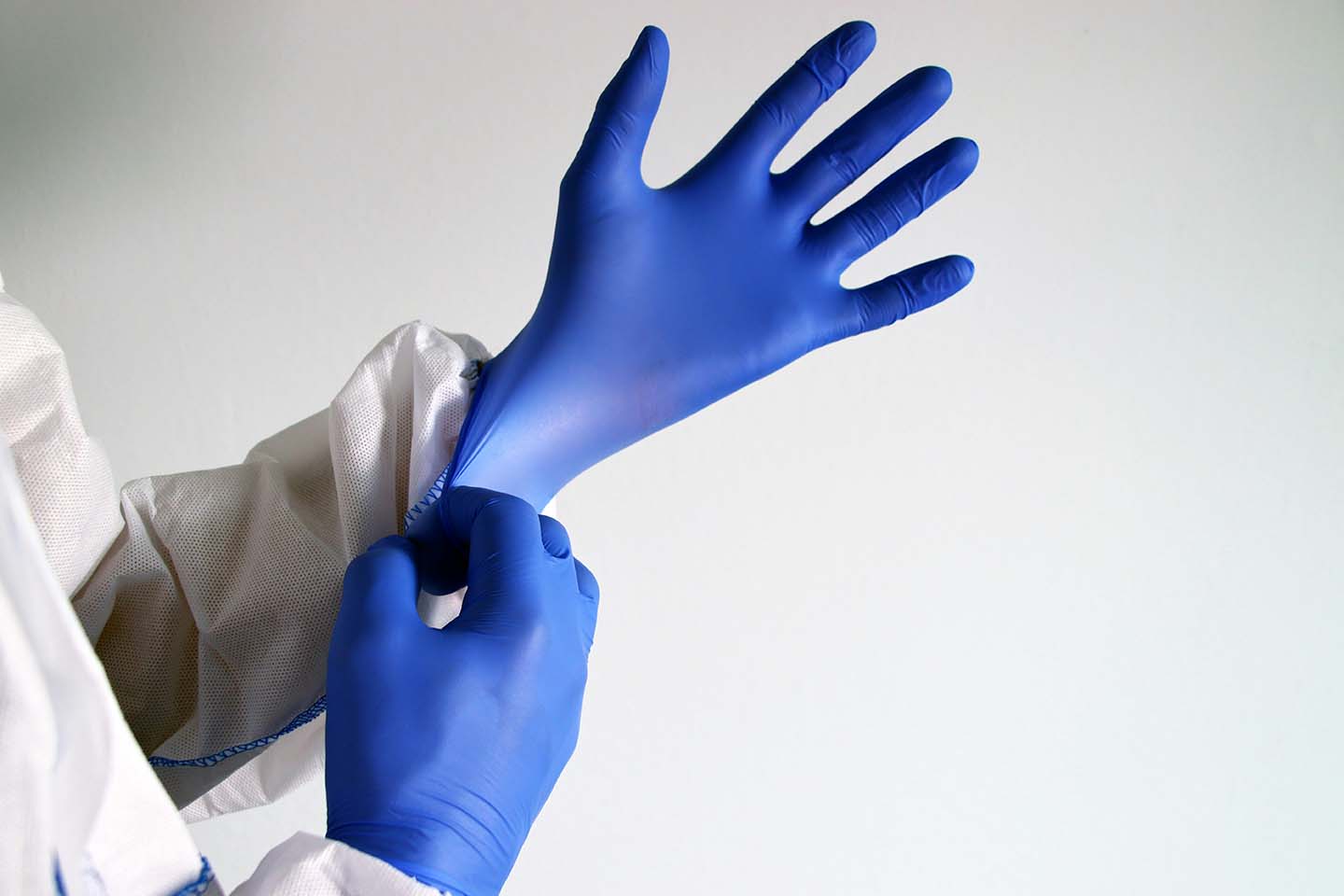 Illustrative example of sterile surgical gloves from Google Search