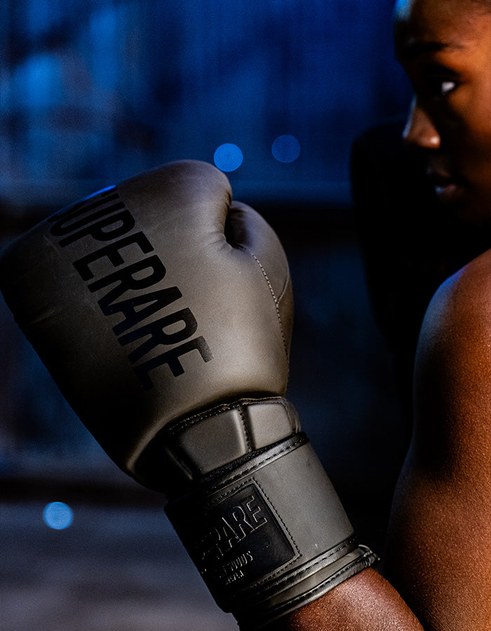 Illustrative example of superare boxing gloves from Google Search