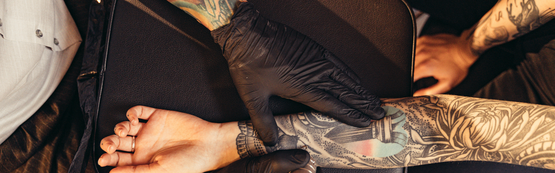 Illustrative example of tattoo gloves from Google Search