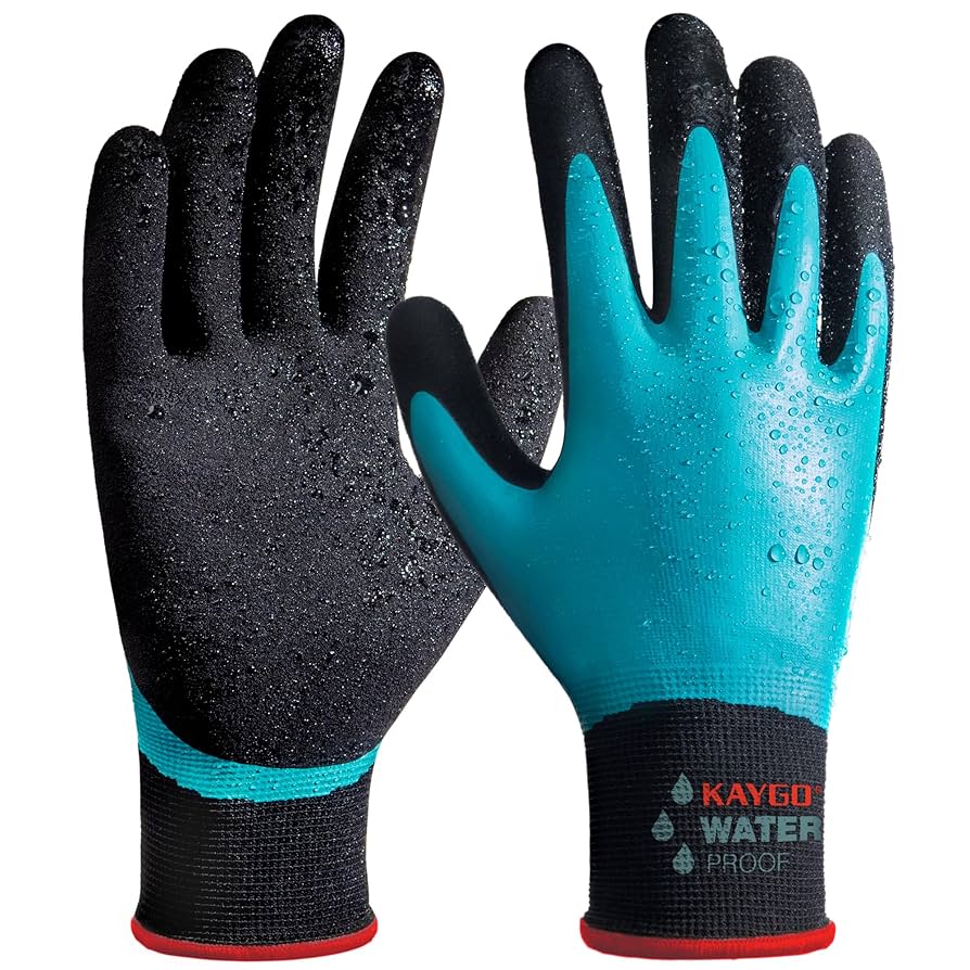 Illustrative example of water resistant work gloves from Google Search