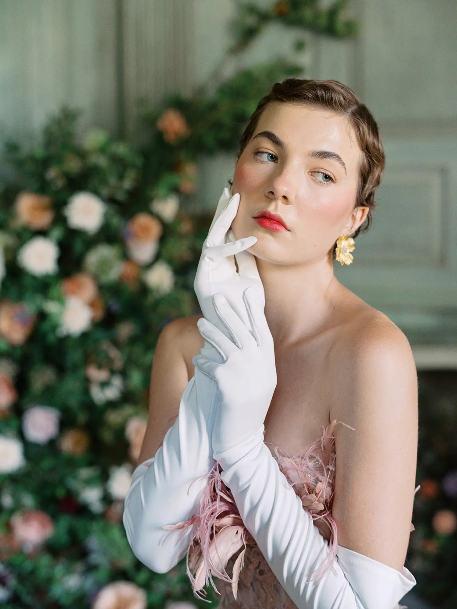 Illustrative example of white gloves women from Google Search
