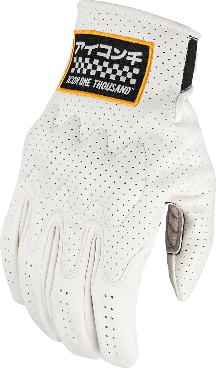 Illustrative example of white motorcycle gloves from Google Search